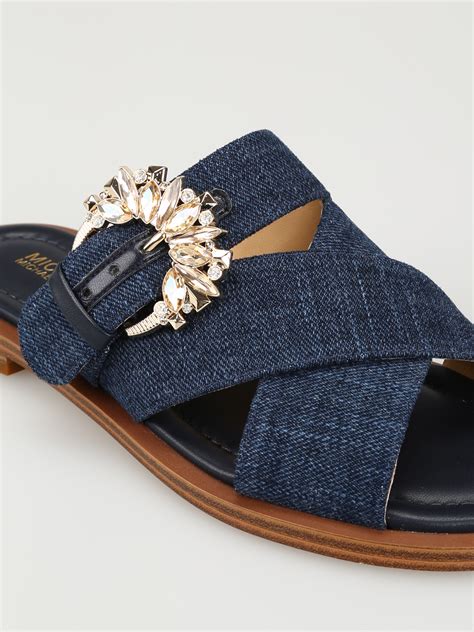 michael kors sandalen meisjes|michael kors denim sandals.